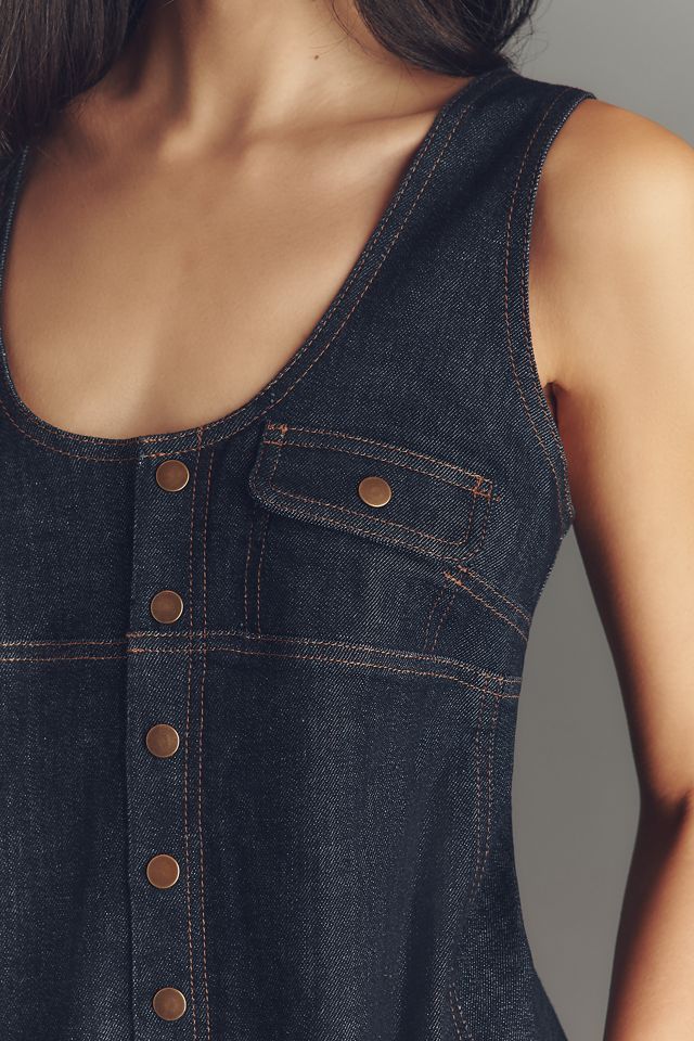 Pilcro Denim Snap-Front Mini Dress #1