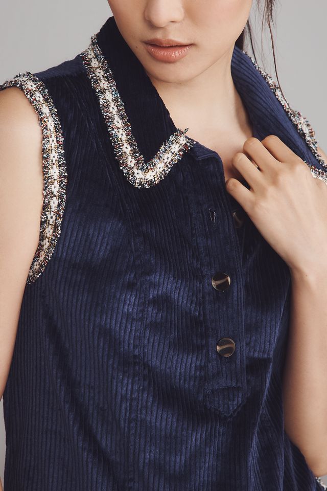 By Anthropologie Collared Corduroy Mini Dress #1