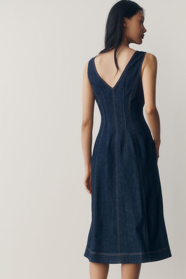 Pilcro Denim Zip-Front Midi Dress #2