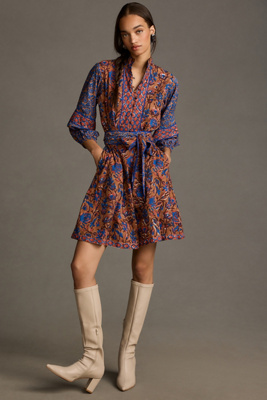 SUE SARTOR Flounce Shorty | Cerulean Tulip main image 0