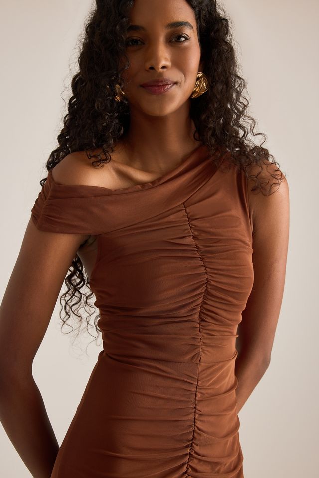 LAAGAM Arles Off-Shoulder Ruched Midi Dress #4