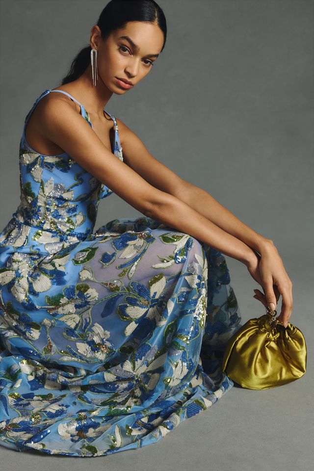 anthropologie dress the population Dress The Population Verity Gown