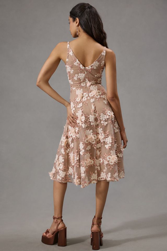 Dress The Population Elisa Floral Appliqué Dress #1