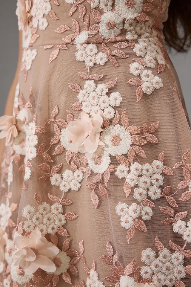 Dress The Population Elisa Floral Appliqué Dress #4