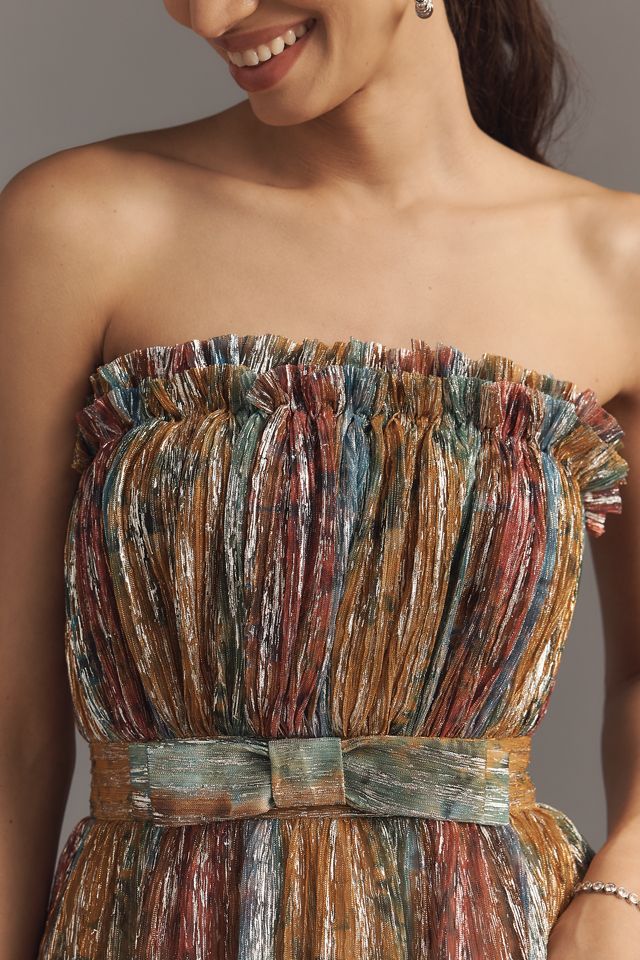 Dress The Population Petra Strapless Pleated Mini Dress #3