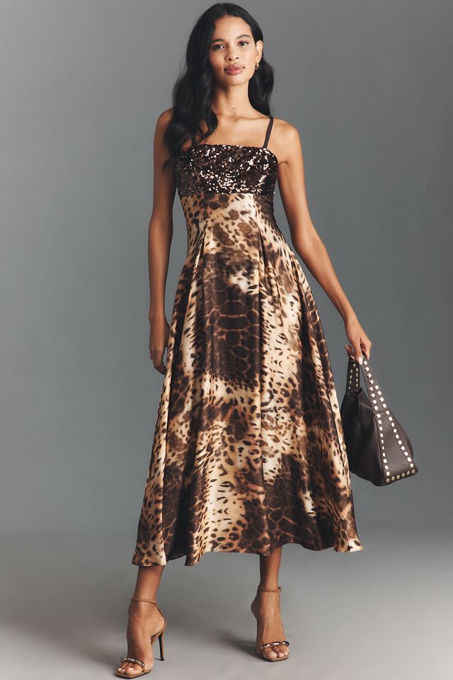 Dress The Population Miranda Strapless Sequin A-Line Midi Dress #2