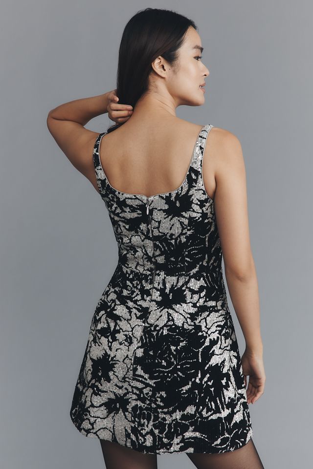 Dress The Population Devi Square-Neck Sequin Mini Dress #1