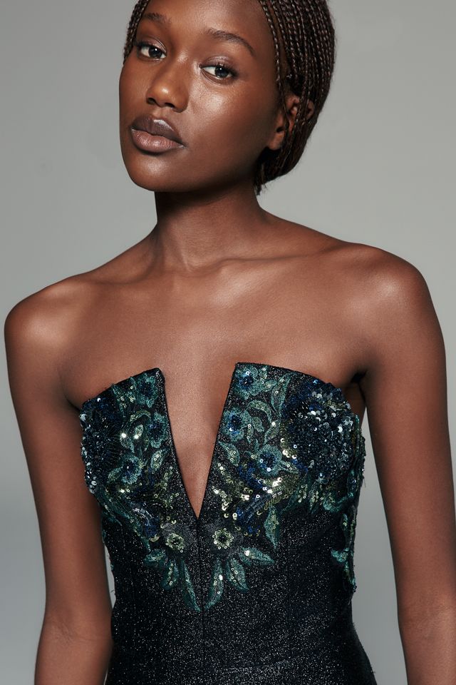 Dress The Population Perla Strapless Midi Dress #1