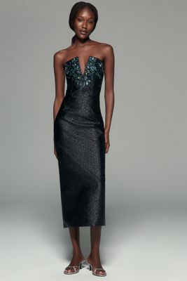 Dress The Population Perla Strapless Midi Dress