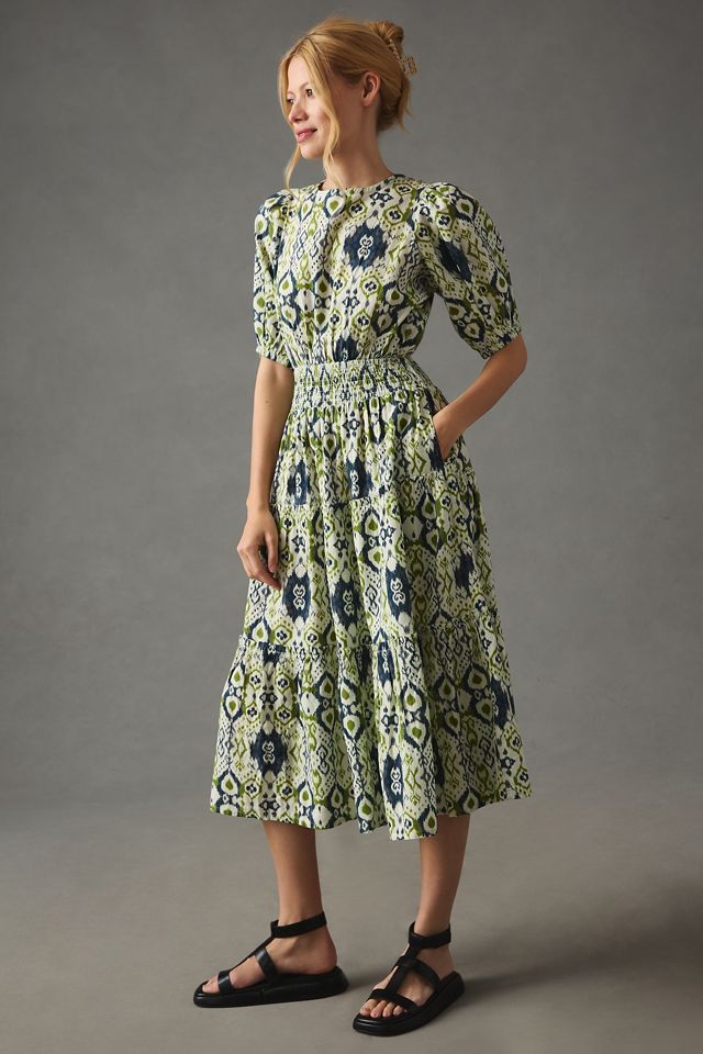 The Odells Smocked Puff-Sleeve Dress #3