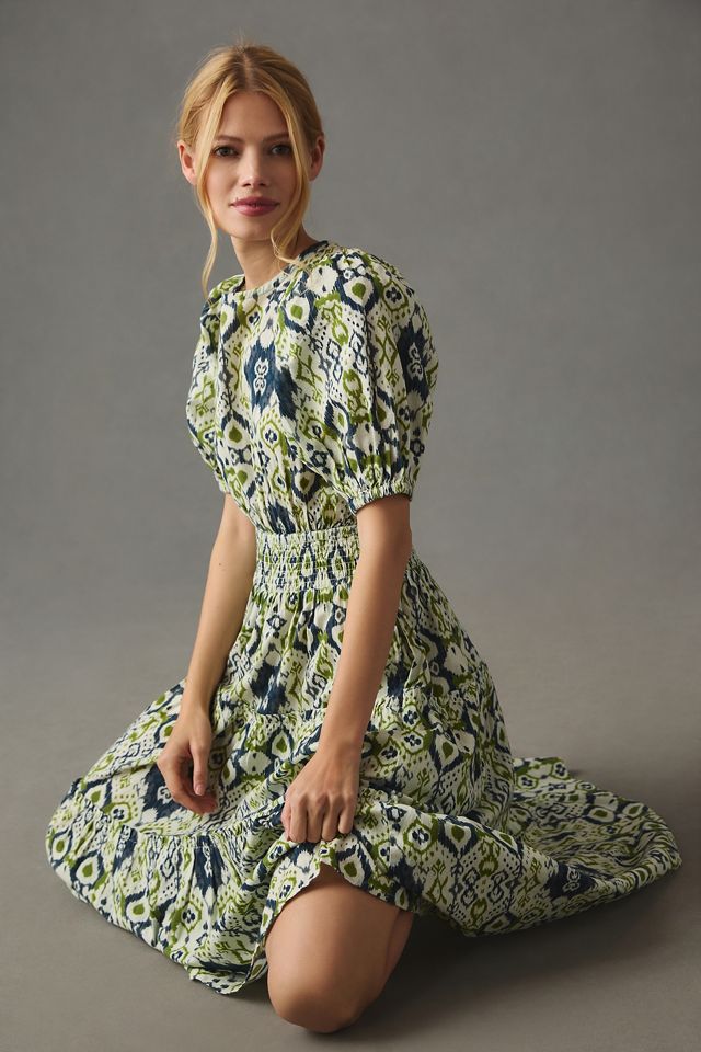 The Odells Smocked Puff-Sleeve Dress #4
