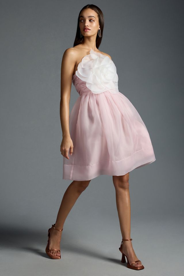 navy blue dress for baby girl Cynthia Rowley KOURTNEY ORGANZA FLOWER HEM