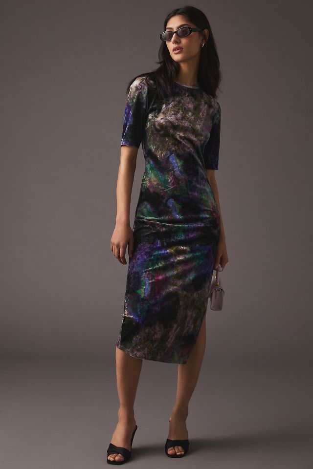 Cynthia Rowley Crushed Velvet Dress