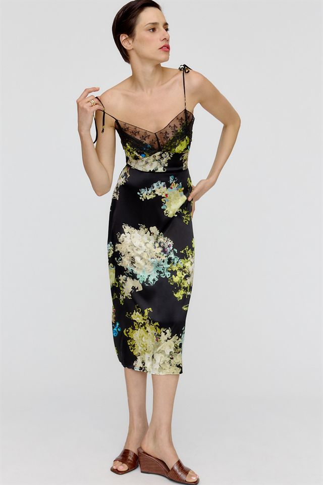 Cynthia Rowley Lace-Trimmed Silk Dress