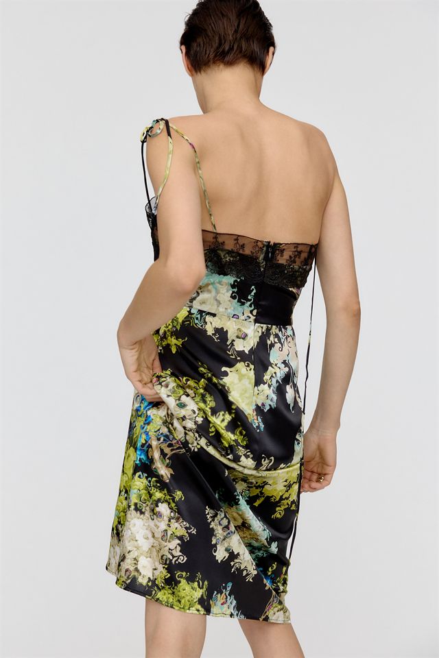 Cynthia Rowley Lace-Trimmed Silk Dress | Anthropologie
