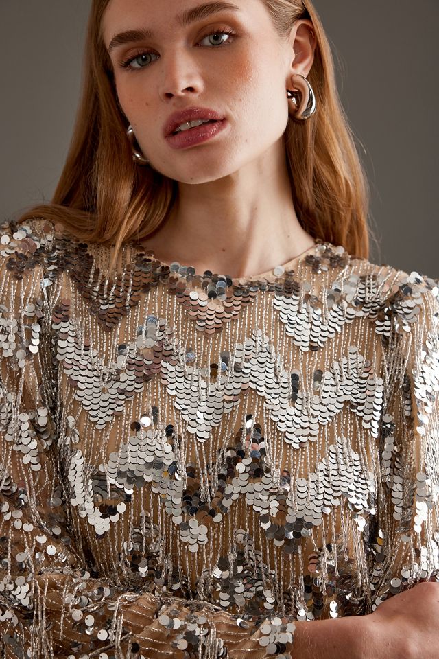 Robe Mini Zigzag Sequin Anya Queens of Archive #4