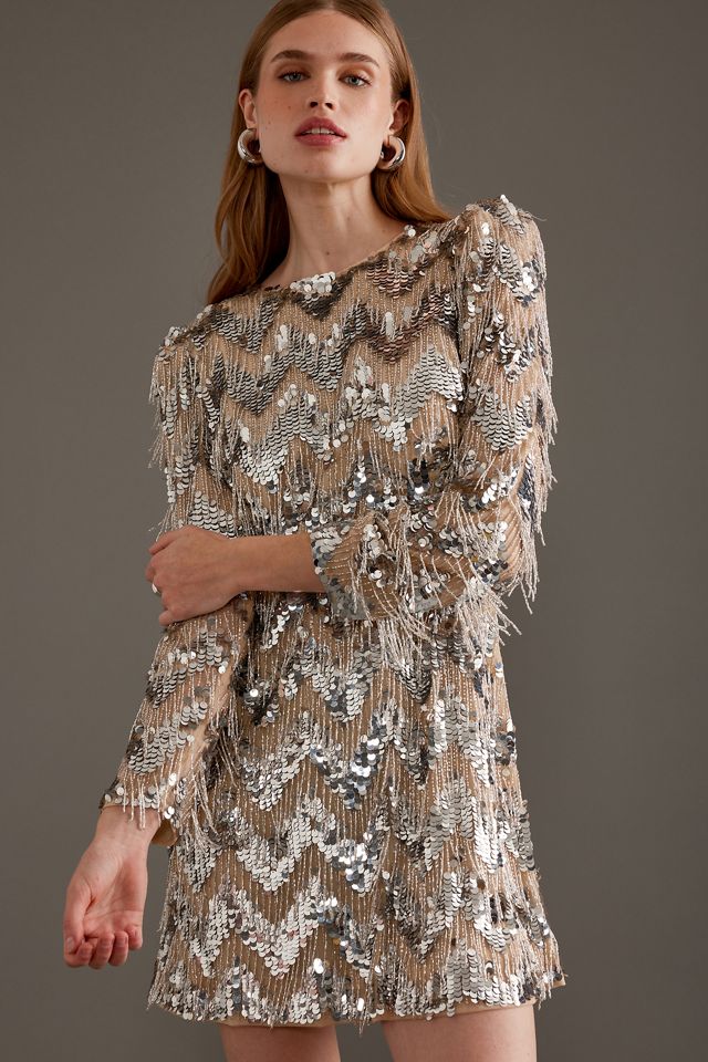 Robe Mini Zigzag Sequin Anya Queens of Archive #3