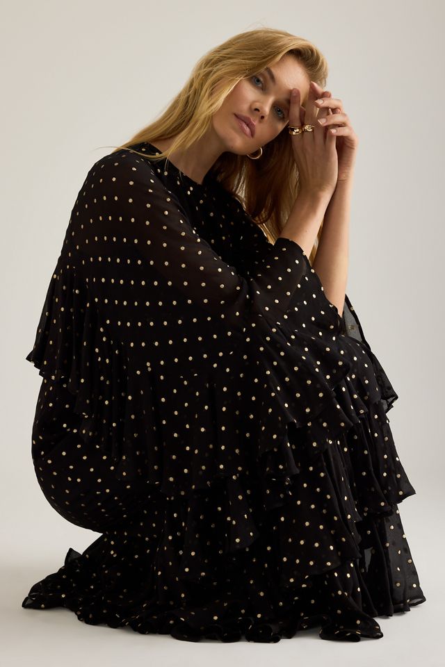 Queens of Archive Abito lungo Petula con paillettes lurex #4