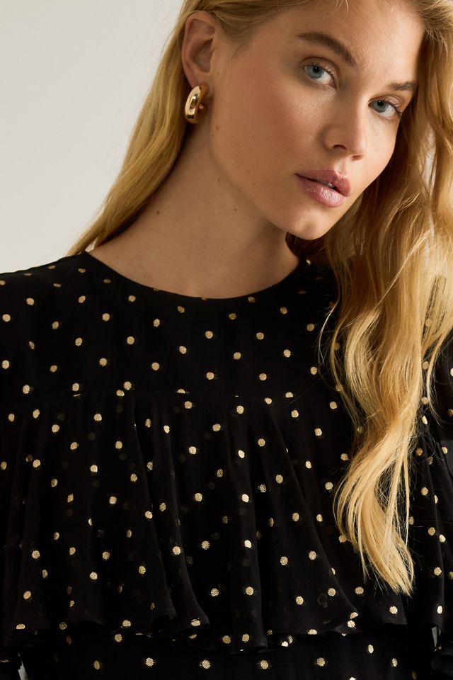 Queens of Archive Abito lungo Petula con paillettes lurex #5