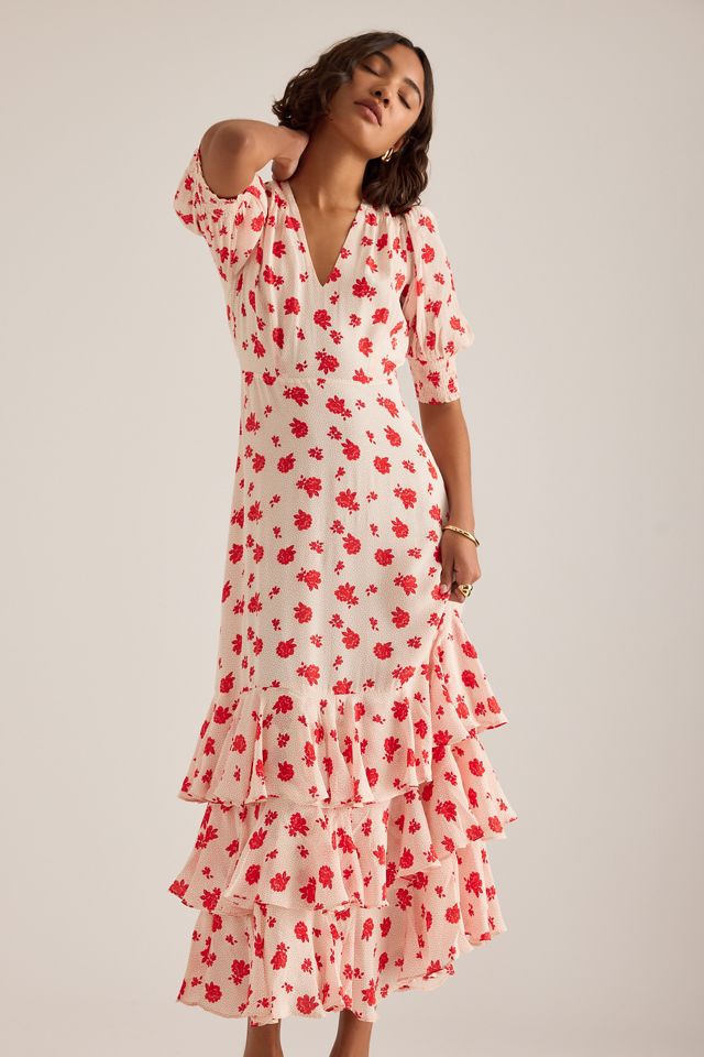 Queens of Archive Bella Rose Tiered Maxi Dress #2