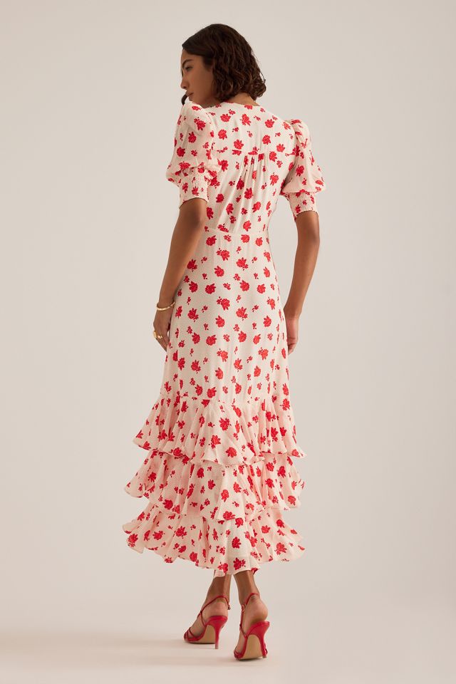 Queens of Archive Bella Rose Tiered Maxi Dress #5