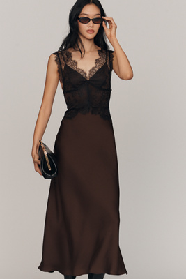 Elodie The Label Fabien Maxi Dress In Brown