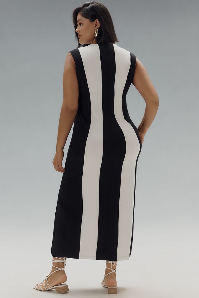 Eloquii Plus Sleeveless Striped Knit Maxi Dress #2