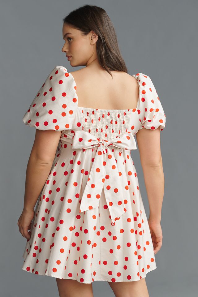 Eloquii Plus Puff-Sleeve Printed Mini Dress #1