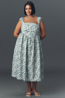 Eloquii Plus Sleeveless Corset A-line Midi Dress