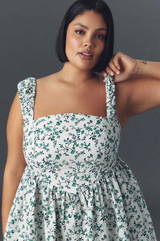 Eloquii Plus Sleeveless Corset A-Line Midi Dress #1