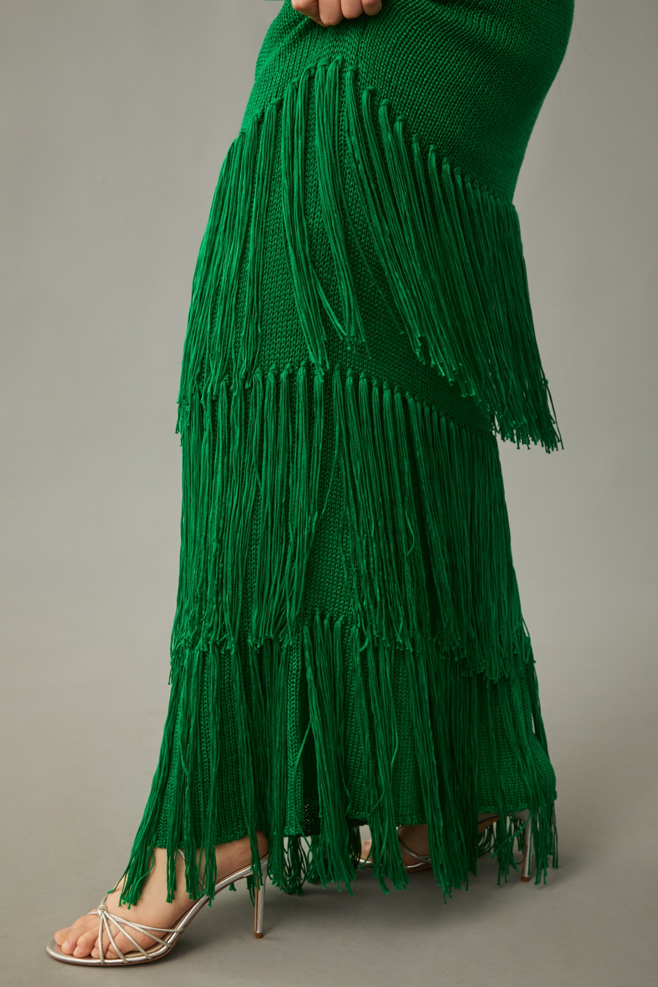 Eloquii Plus Fringe Maxi Sweater Dress