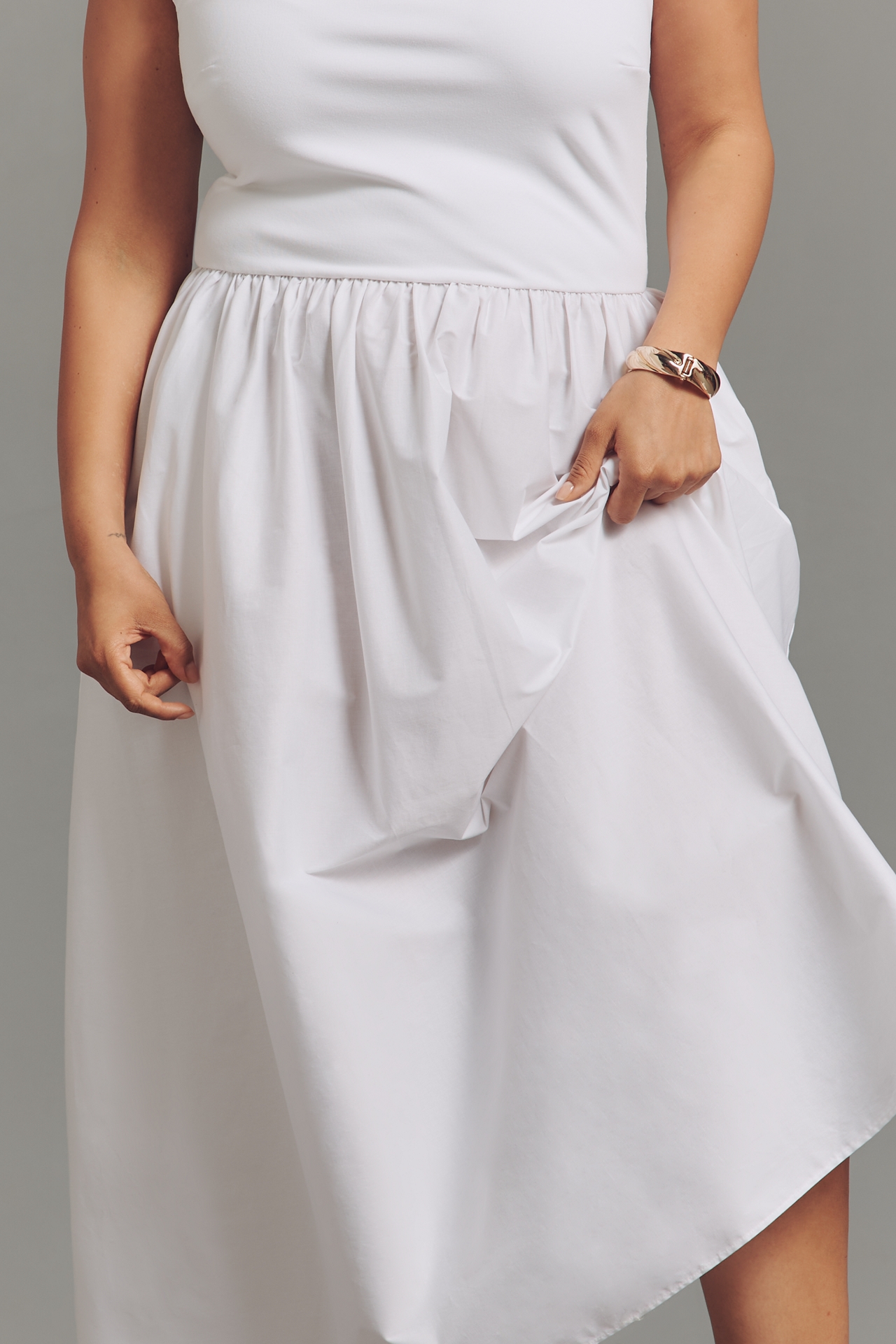 Eloquii Plus Boat-Neck A-Line Midi Dress