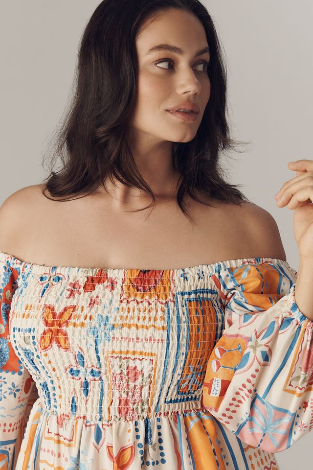 Eloquii Plus Off-The-Shoulder A-Line Midi Dress #1