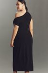 Eloquii Plus One-Shoulder Twist-Front Midi Dress