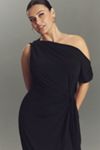 Eloquii Plus One-Shoulder Twist-Front Midi Dress