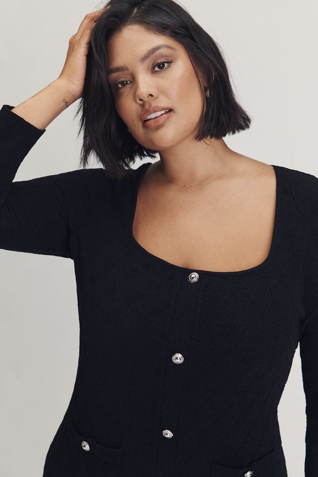 Eloquii Plus Long-Sleeve Sweater Midi Dress #1
