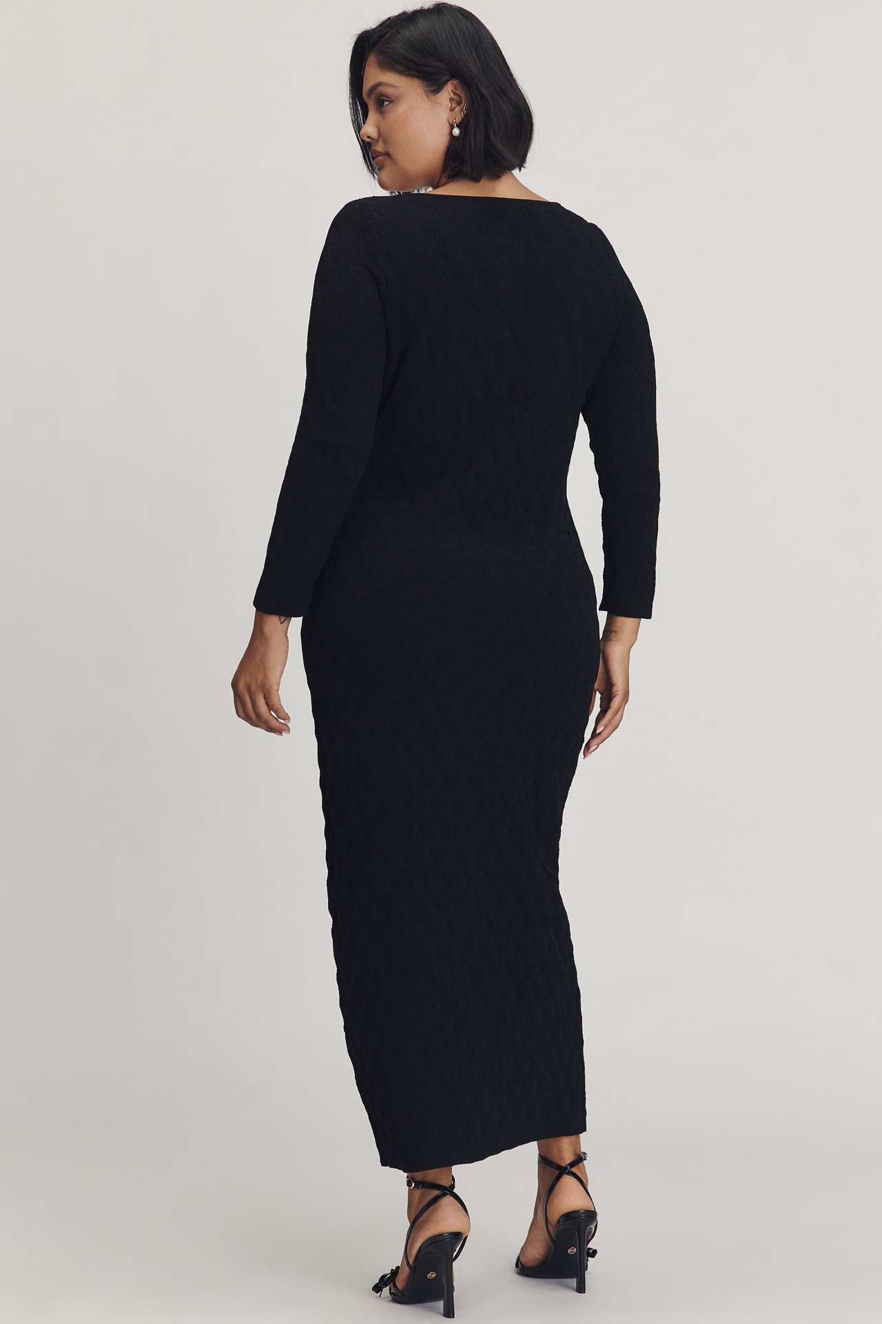 Eloquii Plus Long-Sleeve Sweater Midi Dress