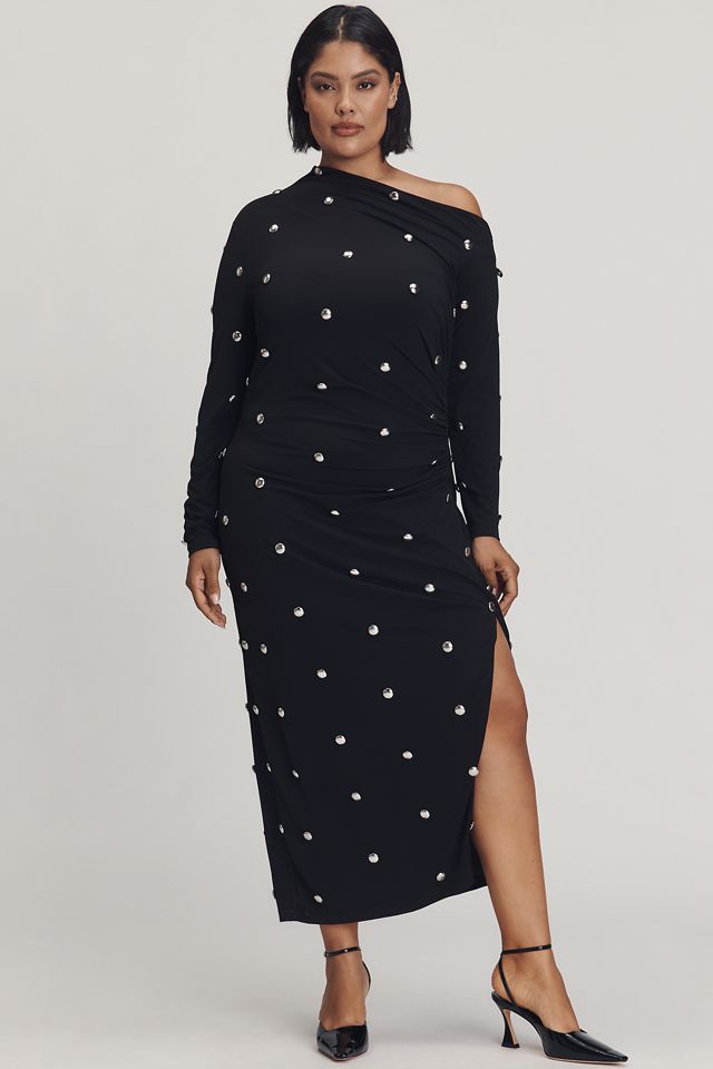 Eloquii Plus Long-Sleeve Hardware Maxi Dress #1