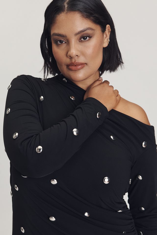 Eloquii Plus Long-Sleeve Hardware Maxi Dress #2