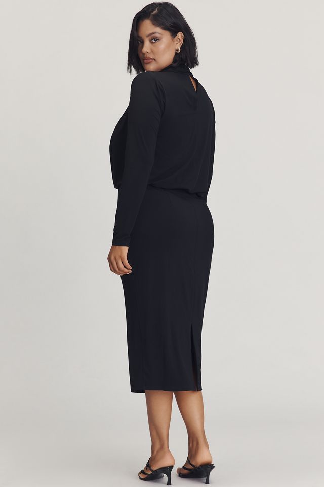Eloquii Plus Long-Sleeve Cutout Midi Dress #2