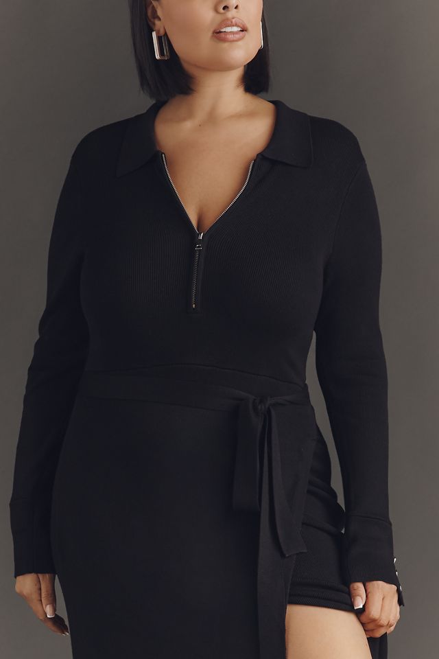 Eloquii Plus Quarter-Zip Maxi Sweater Dress #1