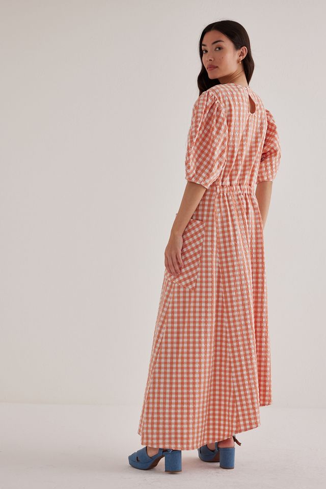 ALIGNE Harlin Puff-Sleeve Asymmetrical Midi Dress #5