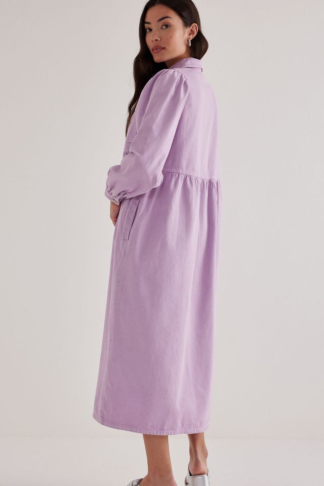 Robe midi en denim zippée sur le devant Gabriella ALIGNE #3