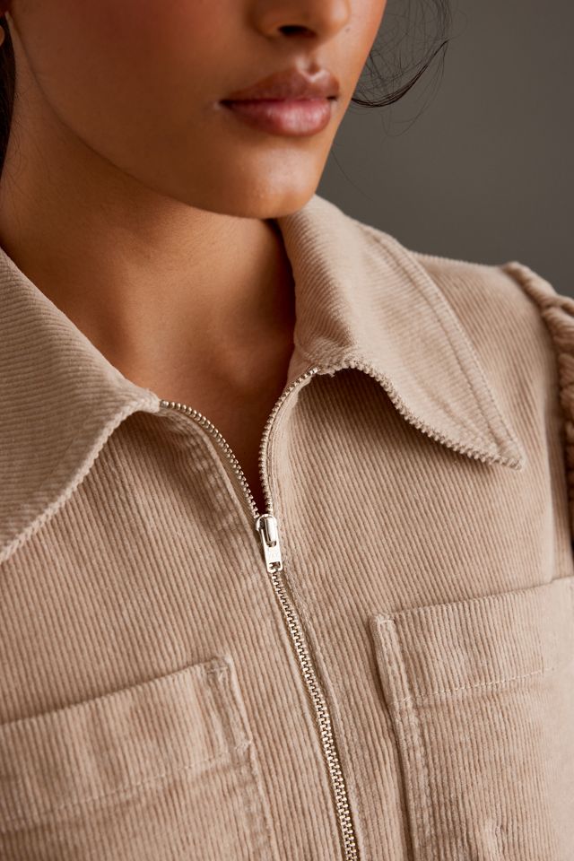 ALIGNE Gabriella Long-Sleeve Zip-Front Corduroy Midi Dress #4