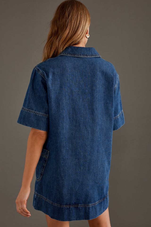 ALIGNE Robe Mini à Col en Denim Cora #5