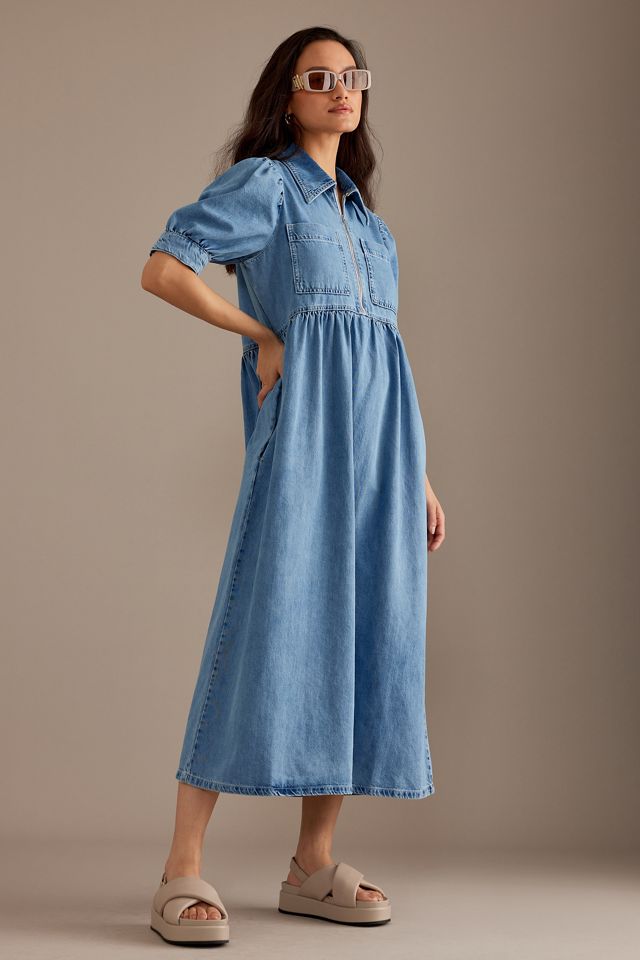 ALIGNE Gabriella Puff-Sleeve Midi Dress #1
