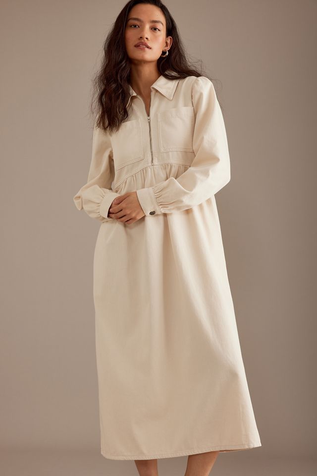 ALIGNE Gabriella Denim Long-Sleeve Midi Dress #1