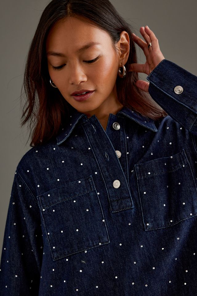ALIGNE Grace Diamante Denim Dress #3