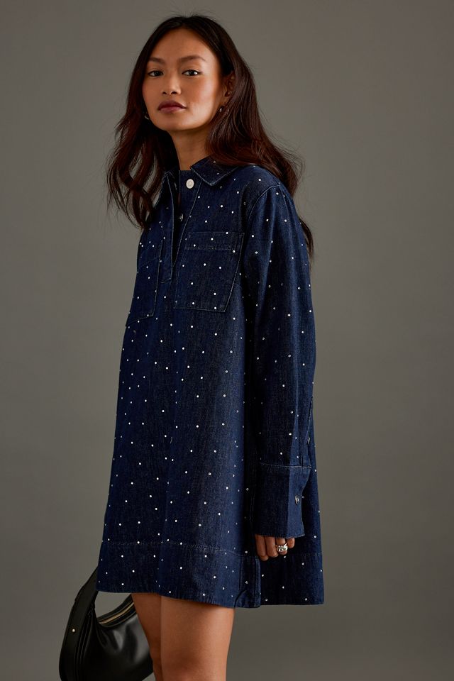 ALIGNE Grace Diamante Denim Dress #4
