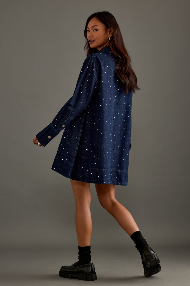 ALIGNE Grace Diamante Denim Dress #1